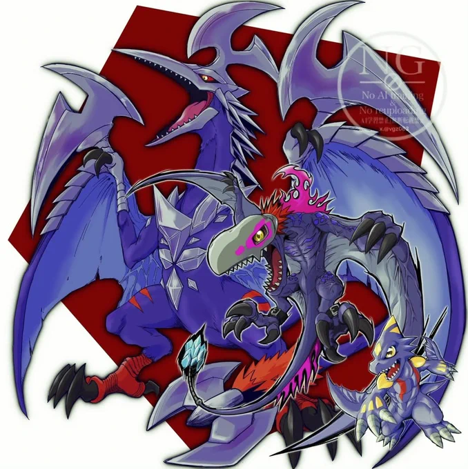 モノドラモン→ランフォモン→アズダルモン #デジモン #Digimon