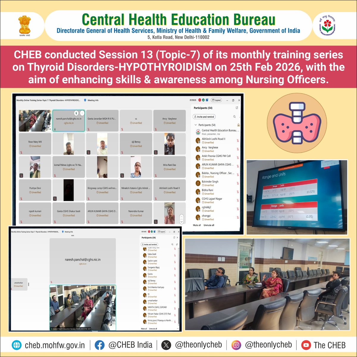 Central Health Education Bureau (CHEB) tweet media
