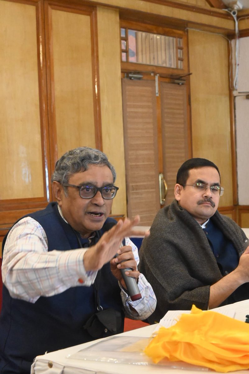 swapan55's tweet photo. A wonderful interaction with party activists, ex-servicemen & civil society activists in Darjeeling. On behalf of the W Bengal BJP, @anirbanganguly and I sought views on what the party manifesto should contain. We got those but came away better informed on what a future BJP government in the state (hopefully after May 2026) must do. Thank you @RajuBistaBJP for facilitating the meetings.