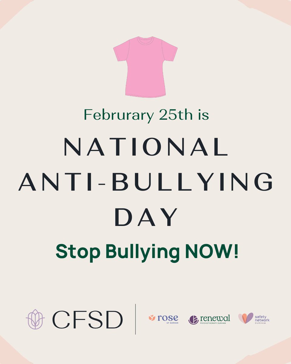 February 25th is National Anti-Bullying Day. Join CFSD in taking a stand against bullying. Together, we can raise awareness, promote kindness, and create safe spaces for everyone. Stop Bullying NOW! #NationalAntiBullyingDay #StopBullying #RaiseAwareness