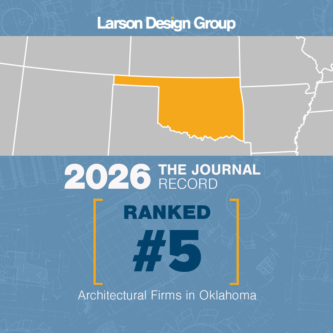 We’re proud to share that Larson Design Group has been ranked #5 among Architectural Firms in Oklahoma by The Journal Record. Read more: larsondesigngroup.com/accolades-ldg-…