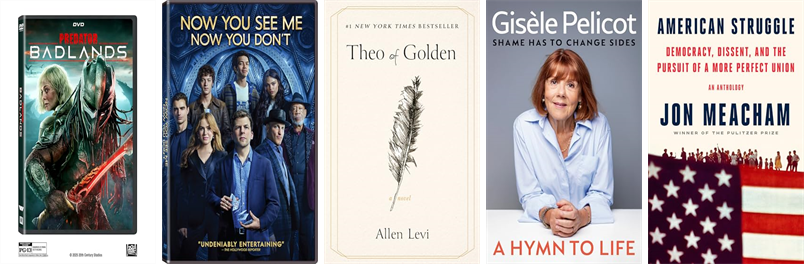 boxlib's tweet photo. This week the Sargent Memorial Library has 29 new books and three new movies.  New items include Predator. https://t.co/cN980s4K3E https://t.co/ORqMUjEpXL