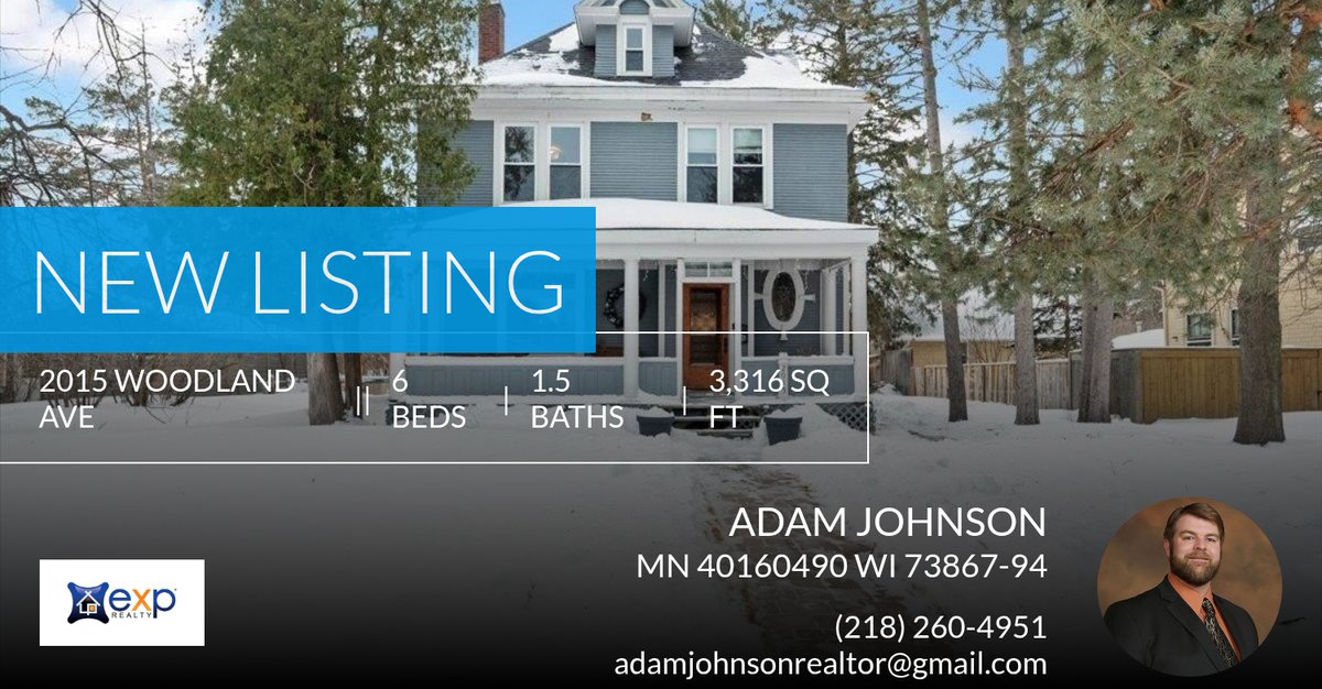 superiorman01's tweet photo. 📍 New Listing 📍 Take a look at this fantastic new property that just hit the market located at 2015 Woodland Ave in Duluth. Reach out here or at (218) 260-4951 for more information

Your friend in Real Estate! https://t.co/LHOb6CBdhy https://t.co/zRoRX5FdeK