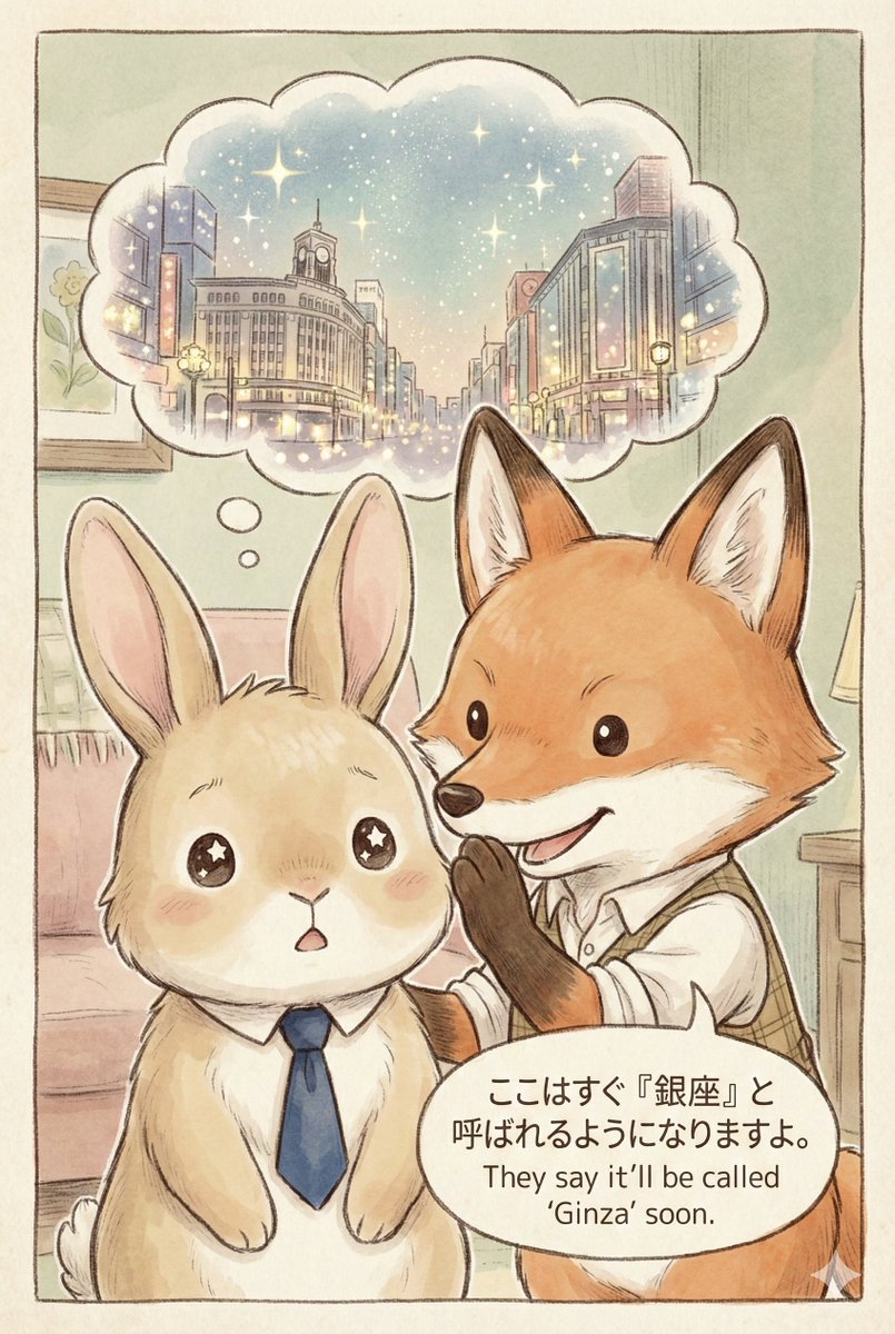 paradise4rabbit's tweet photo. うさぎのらくえん
第4話「銀座になる町」
Episode 4: The Town That Will Be 'Ginza'

「ここにサインするだけで、君は王様だ」

あまーい言葉にさそわれて、テオはペンをにぎりました。

すべては、あの日ゆめみた「らくえん」のために。

ちいさな判子が、テオの運命を大きく変えてしまいました。🐰🌱

#うさぎのらくえん