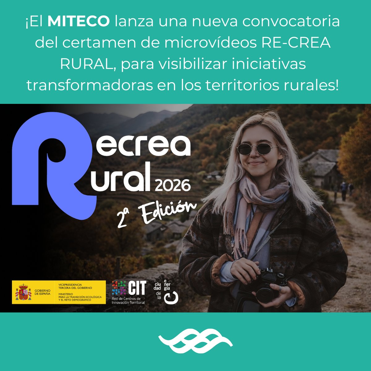 RVCabriel's tweet photo. 🎬🌿 Desde la Reserva de la Biosfera Valle del Cabriel animamos a participar en los Premios #RECREARURAL2026, un concurso de microvídeos impulsado por el @mitecogob , la Red CIT y @CIUDEN_ES  para visibilizar la creatividad y la innovación en el medio rural https://t.co/oKSw28dxLu