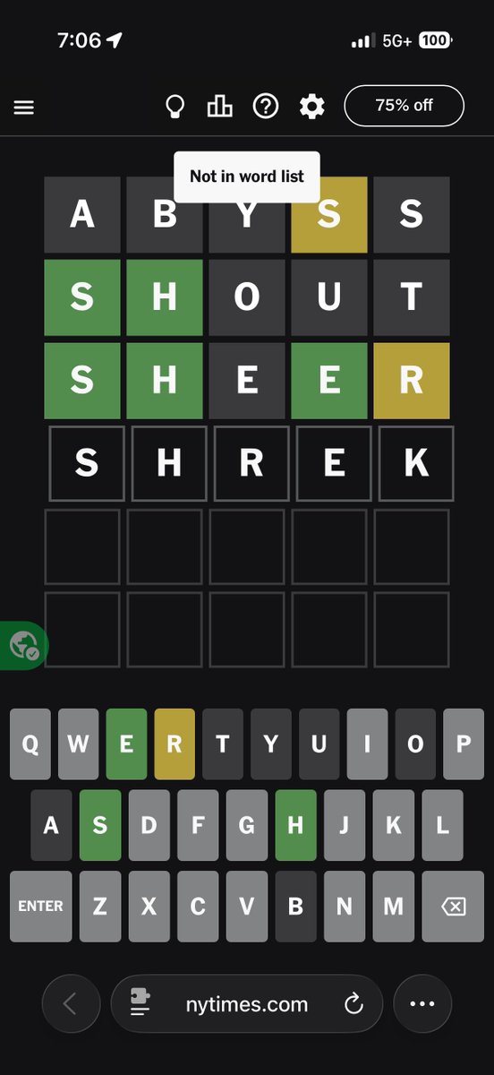 What do you mean “not in word list”