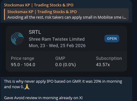 stocksmaxx's tweet photo. Do not blindly follow GMP in IPOs.
Saving capital is even more important than investing. 
 https://t.co/qIvX1V18Y9 

#IPOAlert #IPO https://t.co/aRtNRtC7Hc