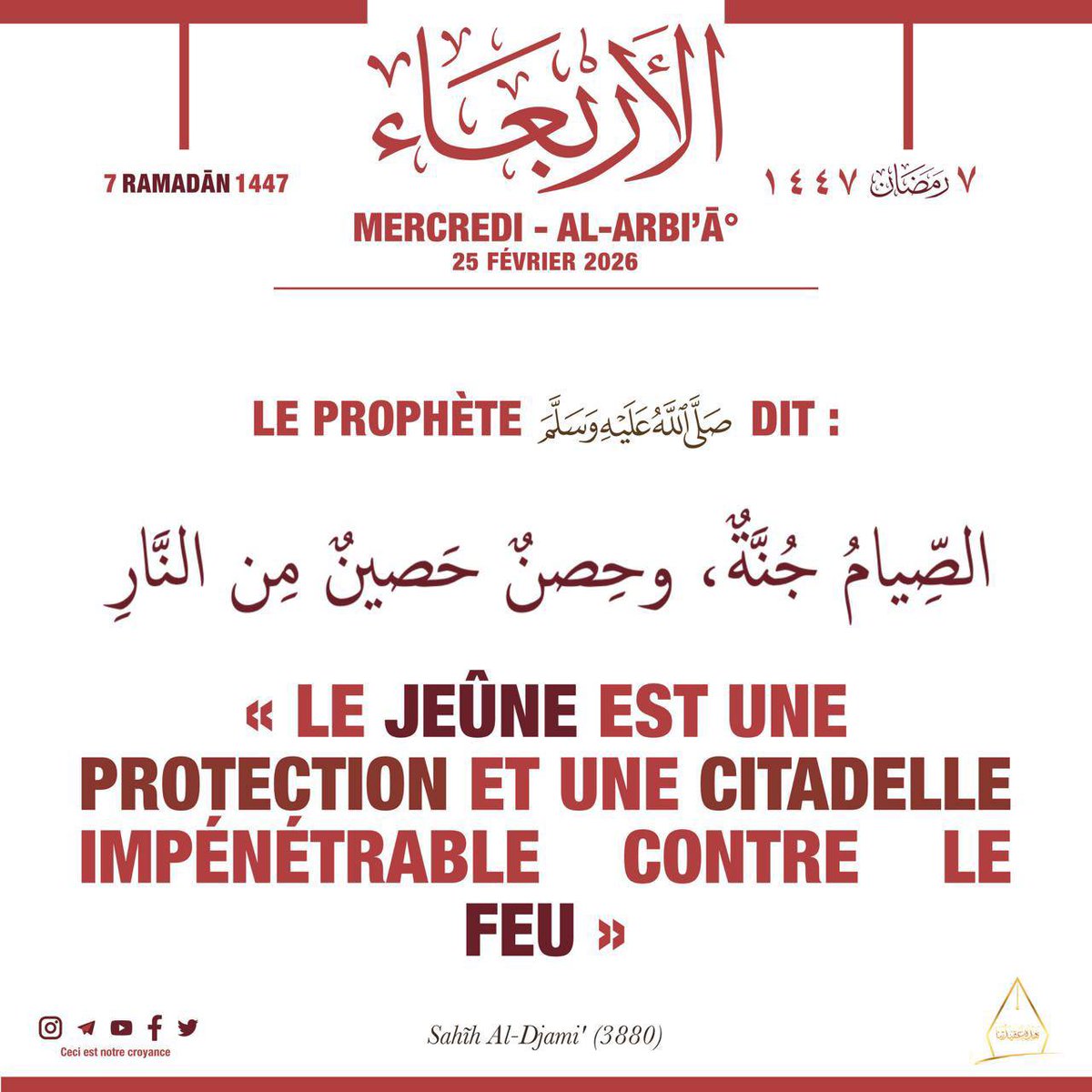 Ceci est notre croyance tweet media