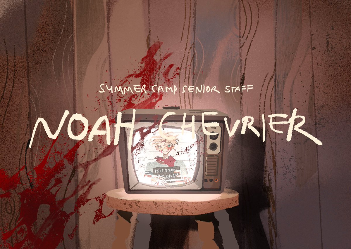 Some slasher thing (my personal fav AU) from the zine 🪵🥫