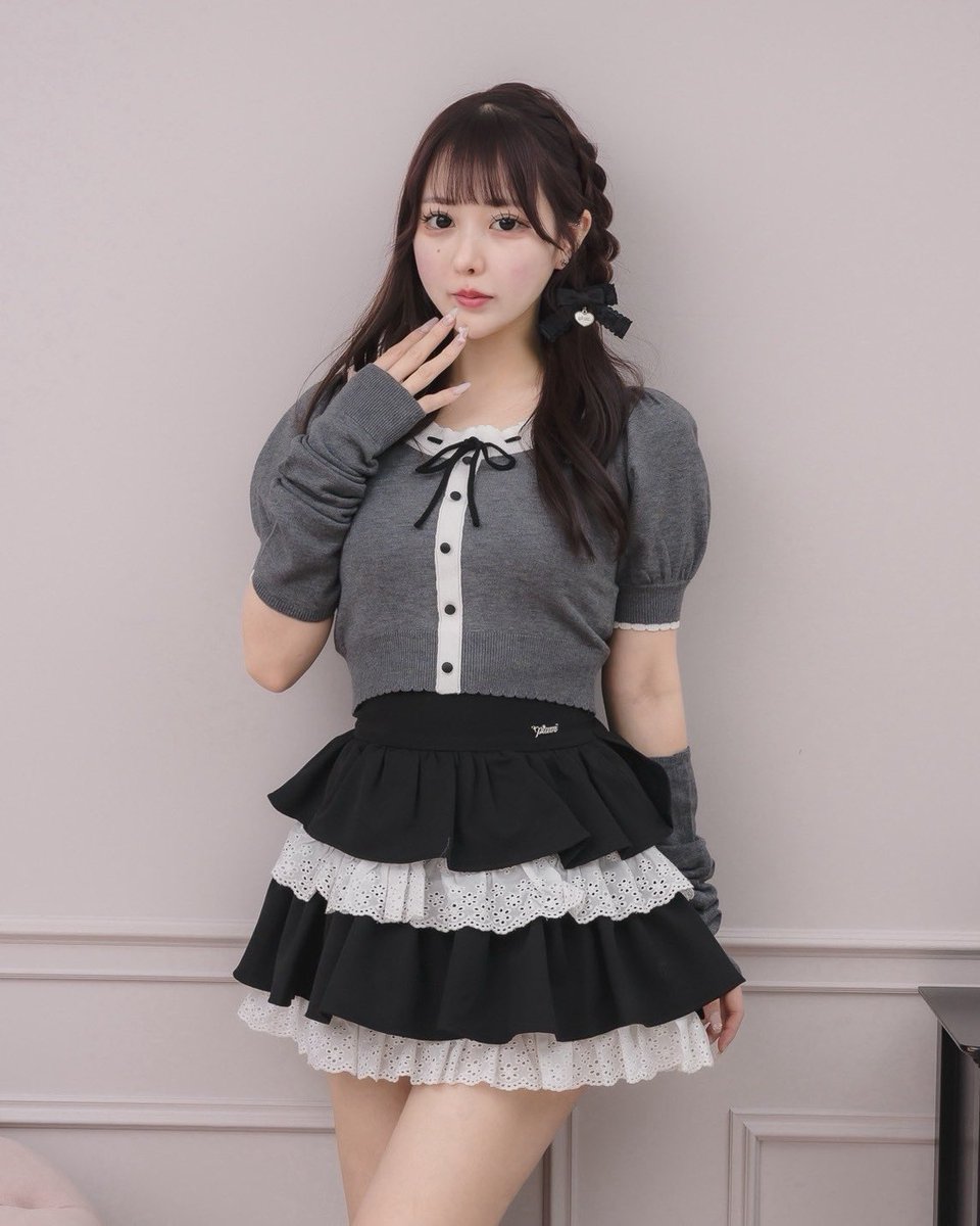 pium Spring Collection 🎀／ ♡コットンフリルティアードミニスカート