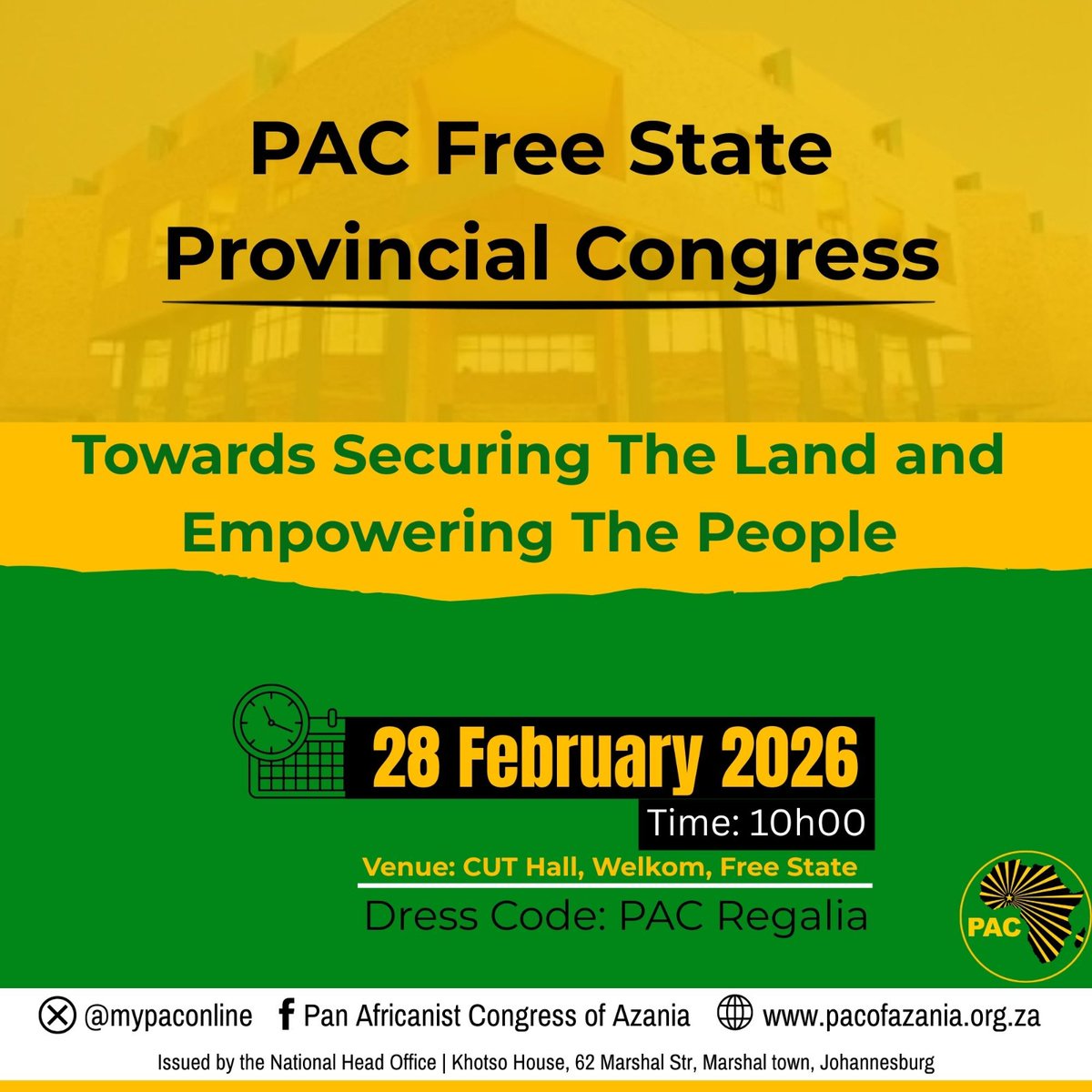 Pan Africanist Congress of Azania (PAC) tweet media