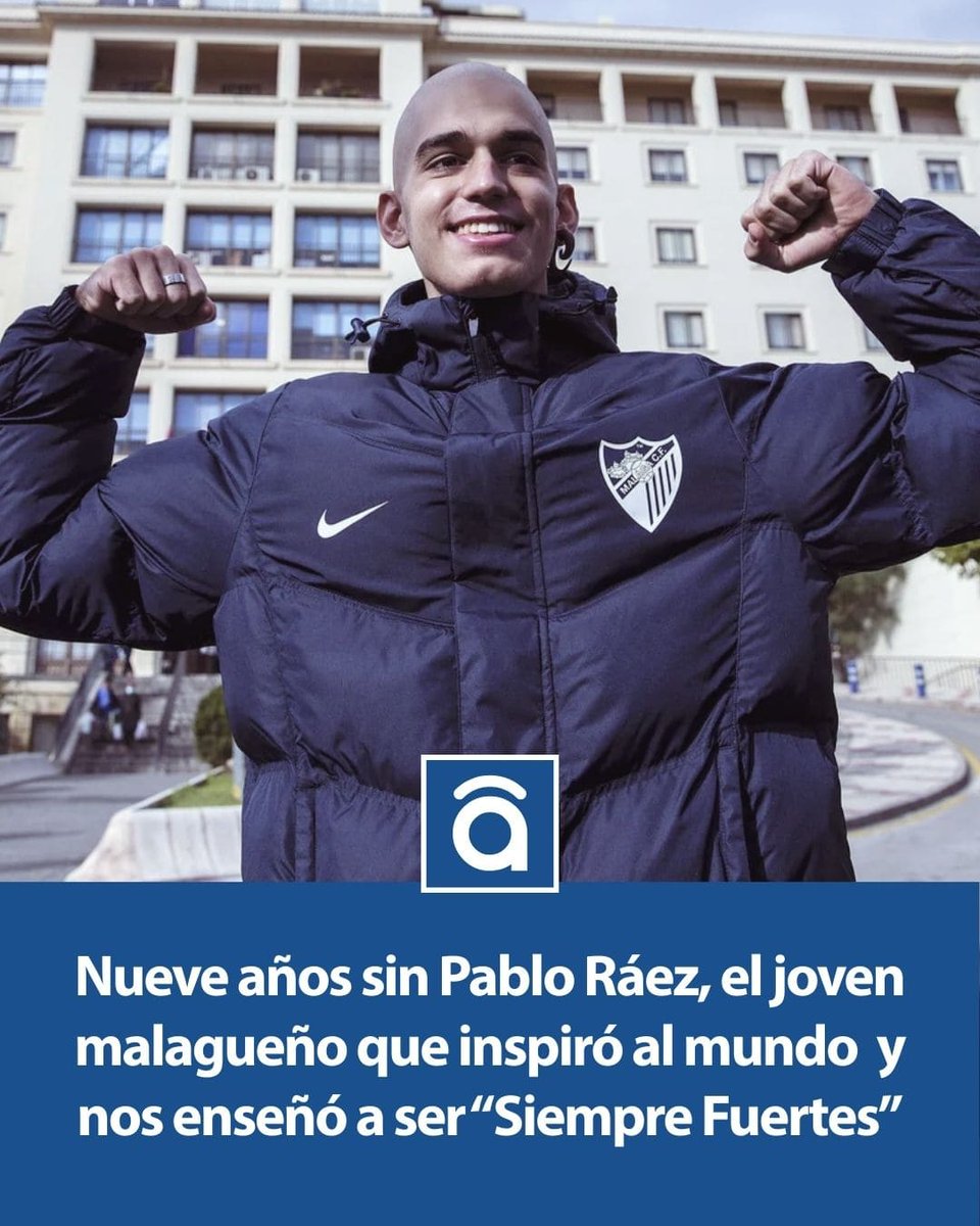 Este 25 de febrero de 2026 se cumplen 9 años del fallecimiento de Pablo Ráez, el joven malagueño que inspiró al mundo con su lucha contra la leucemia y que nos dejó un lema de vida: "SIEMPRE FUERTES".

Pablo era un joven lleno de sueños y vitalidad. Sin embargo, el 26 de marzo de