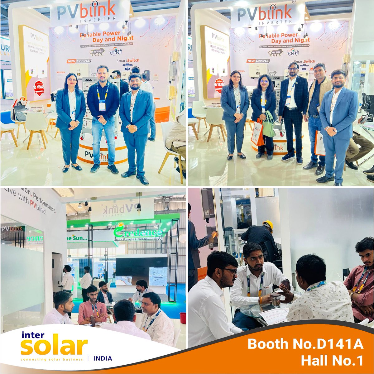 PVblinkInverter's tweet image. 🔥 #Day1 = Huge Success!

What an amazing start at #InterSolarIndia2026!
The response to #PVblink’s #inverter solutions has been overwhelming.

Missed us today?
You still have 2 more days!

📍 Hall 1 | Booth D141A
📅 25–27 Feb 2026
📌 #Gandhinagar

📞+91 8655921025