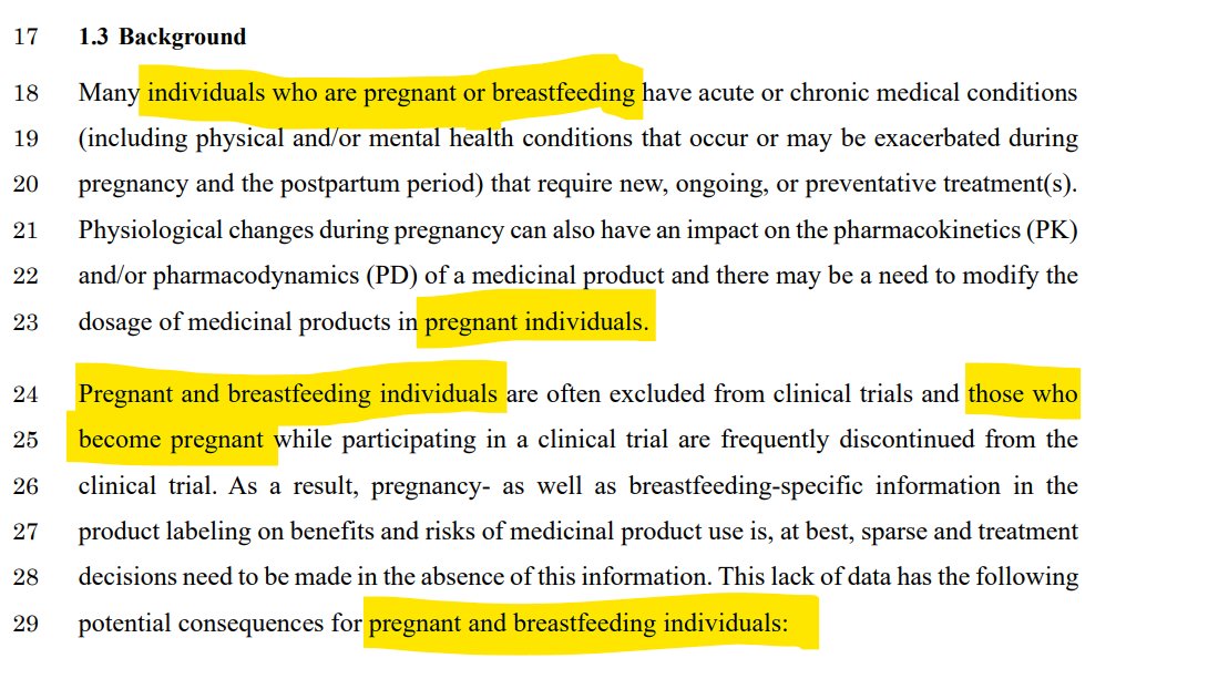 "Individuals":  93 mentions 
"Women:  zero mentions 

<a href="/EMA_News/">EU Medicines Agency</a> guidelines on clinical guidelines for clinical trials involving pregnant or breastfeeding women.