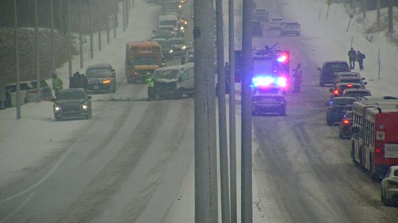 WOODROFFE NB before SLACK - collision affecting both directions #otttraffic