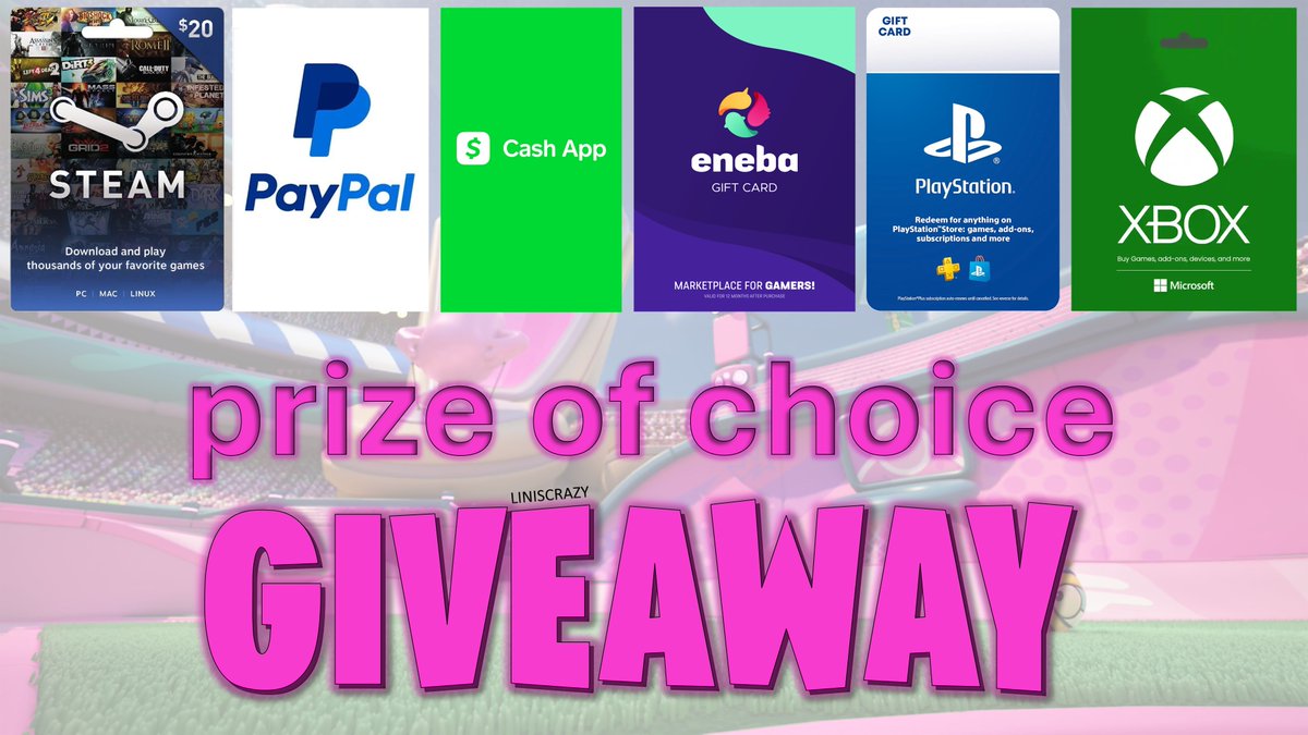 It's time for a $20 prize of choice giveaway!!! Winner can choose their prize of $20 between Steam, PayPal, Cash App, Eneba, PlayStation, XBOX, or even Fortnite!
🏆 1 winner

To enter:
✅ Follow Me &amp; <a href="/Dripzfv/">Dripzy</a>
🩷 Like this post
♻️ Retweet this post
💬 Comment which prize you would