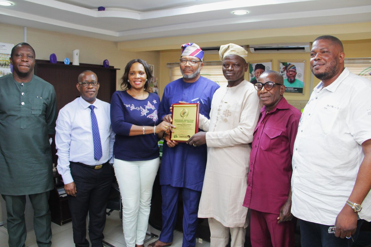 OfficialMWUN's tweet photo. PRESS RELEASE:

COMRADE BUNU, PG MWUN, BAGS PRESTIGIOUS AWARD FROM LANDMARK

The President -General of Maritime Workers' Union of Nigeria (MWUN), Comrade Francis Bunu Abi, has bagged a prestigious award in recognition of his valuable contribution towards Nigeria's Socio-Economic and political development in commemoration of Nigeria's 65th Independent Anniversary from Landmark Africa Media Magazine.

According to the Management of Noble Landmark Africa Media Magazine from whom this noble Award was made possible, describes the President -General of Maritime Workers' Union, Comrade Bunu as one of the foremost Labour leaders in the country, whose achievements in the labour industry in this shortest period of time cannot be overemphasized; describing his impactful leadership within the few period of his leadership in the Union as one that has brought so much innovation, clarity of purpose, with distinct leadership to the Maritime sector and beyond with exceptional leadership acumen in the country, ditto the entire labour industry.

Comrade Bunu is also known for his practical demonstration for labour activism right from his early days as a junior ranked Comrade in the Maritime Workers' Union of Nigeria and has continually demonstrated that Trade Unionism spirit with practical effects is not by mere vain spoken words or sweet oratory sounds; hence, the "Impactful Leadership Award" was so presented to the fierce Labour Activist, Comrade Francis Bunu Abi as deserved.

The Maritime Publishing outfit cited Comrade Bunu's huge achievements so far in the maritime sector as wonderful, given the short period he just assumed the office of the Maritime Workers' Union President -General, noting that it was a tall feat of progress for humanity and the industry.

The President -General who was unavoidably absent during the presentation of the Award, thanked the management team of Noble Landmark Africa Media for their insight in the maritime industry and by finding him worthy enough for this prestigious award was an honour indeed merited.

The PG of MWUN gave his words through the Secretary -General of the Union, Comrade Oniha Erazua during the presentation of the plaque which was bestowed on the versatile labour icon over his industrial achievements so far.

The management of the Union also thanked the Publishers for standing on the basic truth always and urged them to keep up the good work.

Comrade John Kennedy Ikemefuna, Head of Media, MWUN