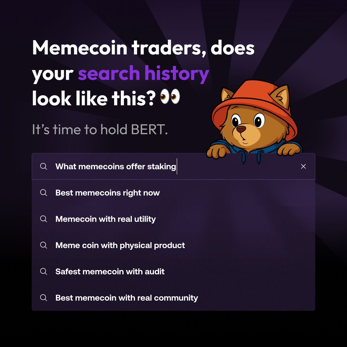 If your search history looks like this then the search is over.

Everything you are looking for is already here with $BERT.