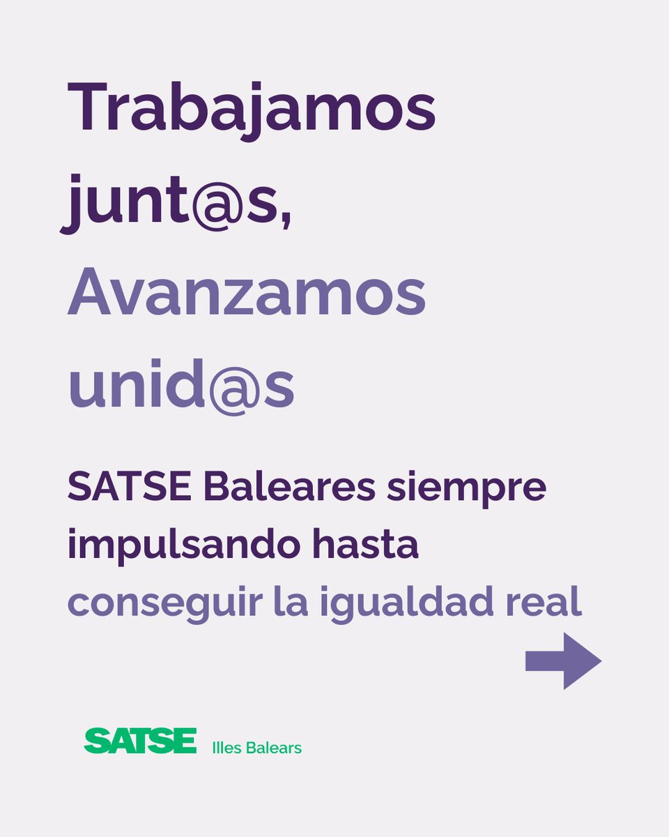 SATSE_Baleares's tweet photo. Hemos conseguido reactivar y actualizar el Plan de Igualdad en el IbSalut para que sea útil y efectivo

Porque la igualdad no es solo un documento: es compromiso, seguimiento y acciones concretas

Seguiremos trabajando para impulsar cambios reales en materia de igualdad💜 https://t.co/Cnon1N4vQo