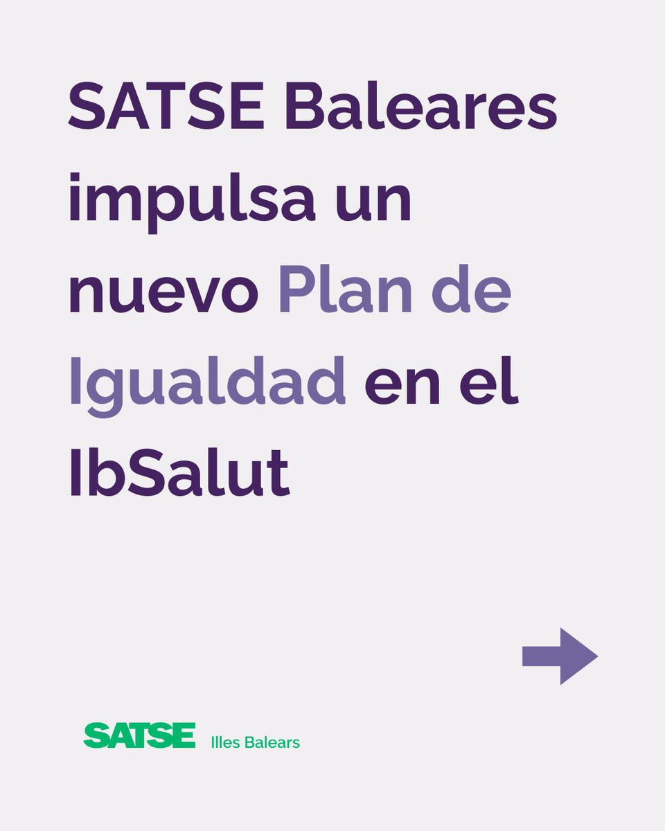 SATSE_Baleares's tweet photo. Hemos conseguido reactivar y actualizar el Plan de Igualdad en el IbSalut para que sea útil y efectivo

Porque la igualdad no es solo un documento: es compromiso, seguimiento y acciones concretas

Seguiremos trabajando para impulsar cambios reales en materia de igualdad💜 https://t.co/Cnon1N4vQo