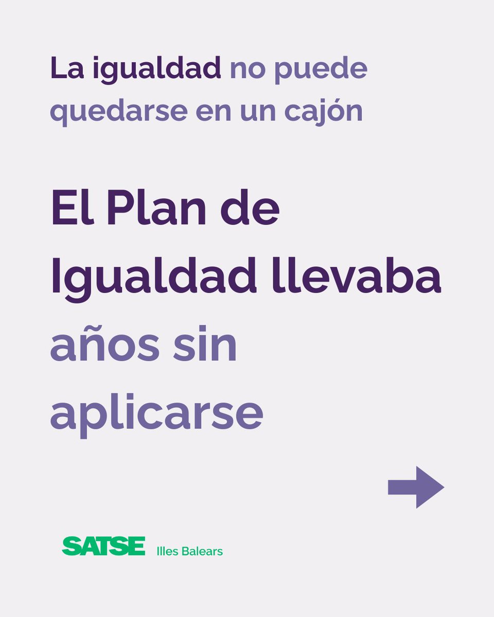 SATSE_Baleares's tweet photo. Hemos conseguido reactivar y actualizar el Plan de Igualdad en el IbSalut para que sea útil y efectivo

Porque la igualdad no es solo un documento: es compromiso, seguimiento y acciones concretas

Seguiremos trabajando para impulsar cambios reales en materia de igualdad💜 https://t.co/Cnon1N4vQo