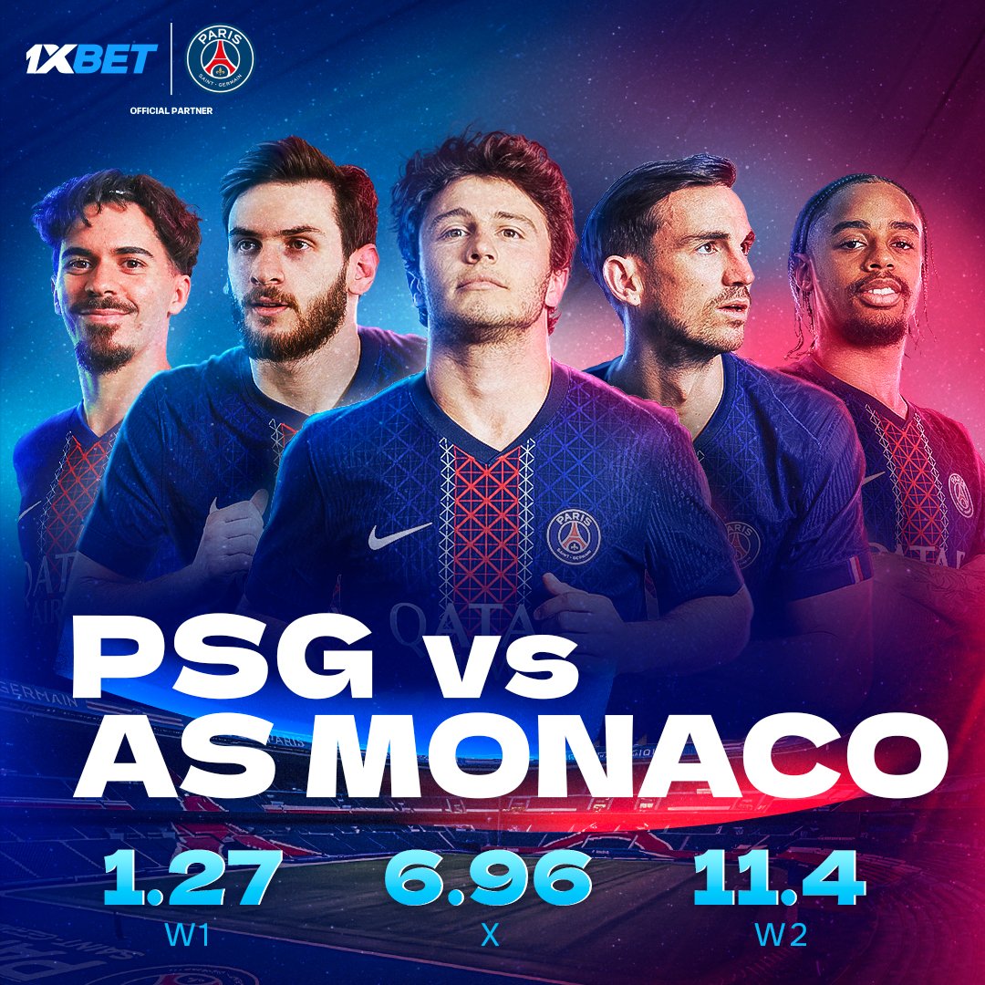 🚨 Giveaway alert! 

UCL Matchday for our partners PSG 🔥

AS Monaco must be beaten to reach the Round of 16. What will the score be? 👀

To participate:
- Follow our channel
- Like &amp; repost ❤️
- Place any bet on this match and comment a screenshot
- Add your ID

Prizes:
- 5