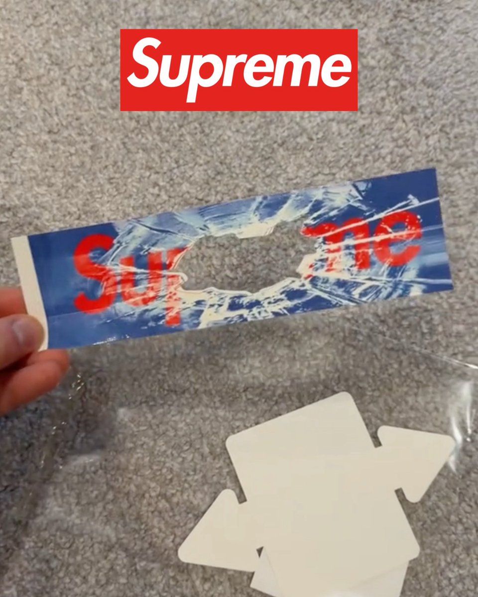 First in hand look at the Supreme x Art Dealer Box Logo Sticker