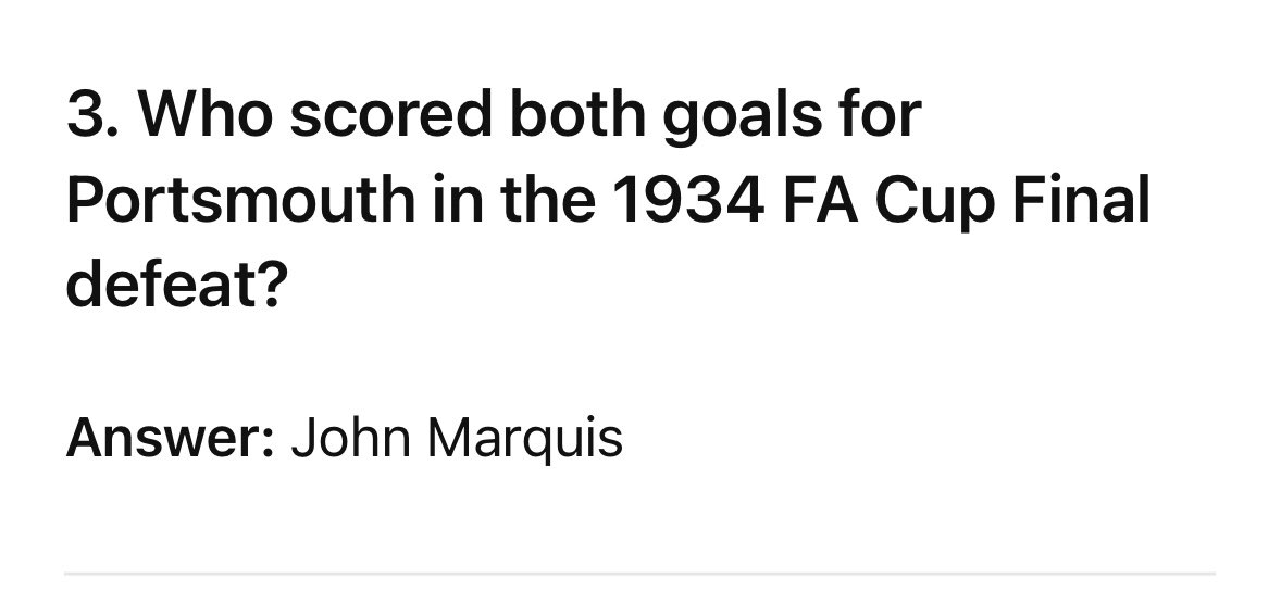 james_ferre's tweet photo. Yesterday was the day I lost faith in AI.

Asked for a Pompey quiz to pass the time upto Wrexham and it gave me this… 

#Pompey https://t.co/syPLWo870C