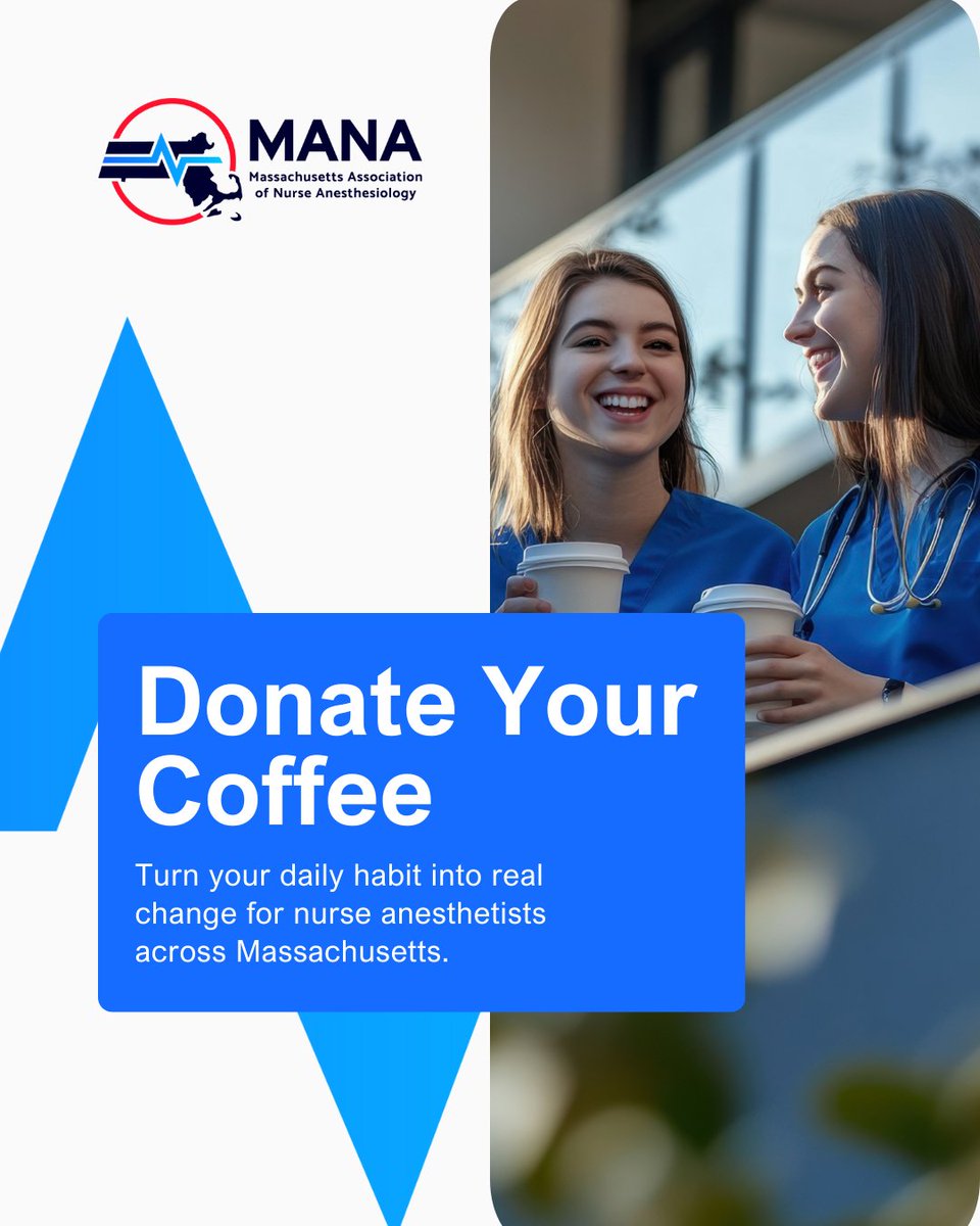 ☕ Skip a latte. Support a CRNA.
One small habit change can spark big impact. Join our #DonateYourCoffee campaign and help MANA support nurse anesthetists across Massachusetts.
Your daily cup can go further than you think.

go.solupay.com/hpphosted/paym…