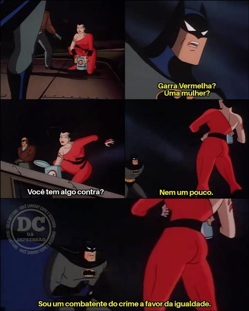 Com o Batman não tem essa, ele sai no soco com todos os vilões igualmente.