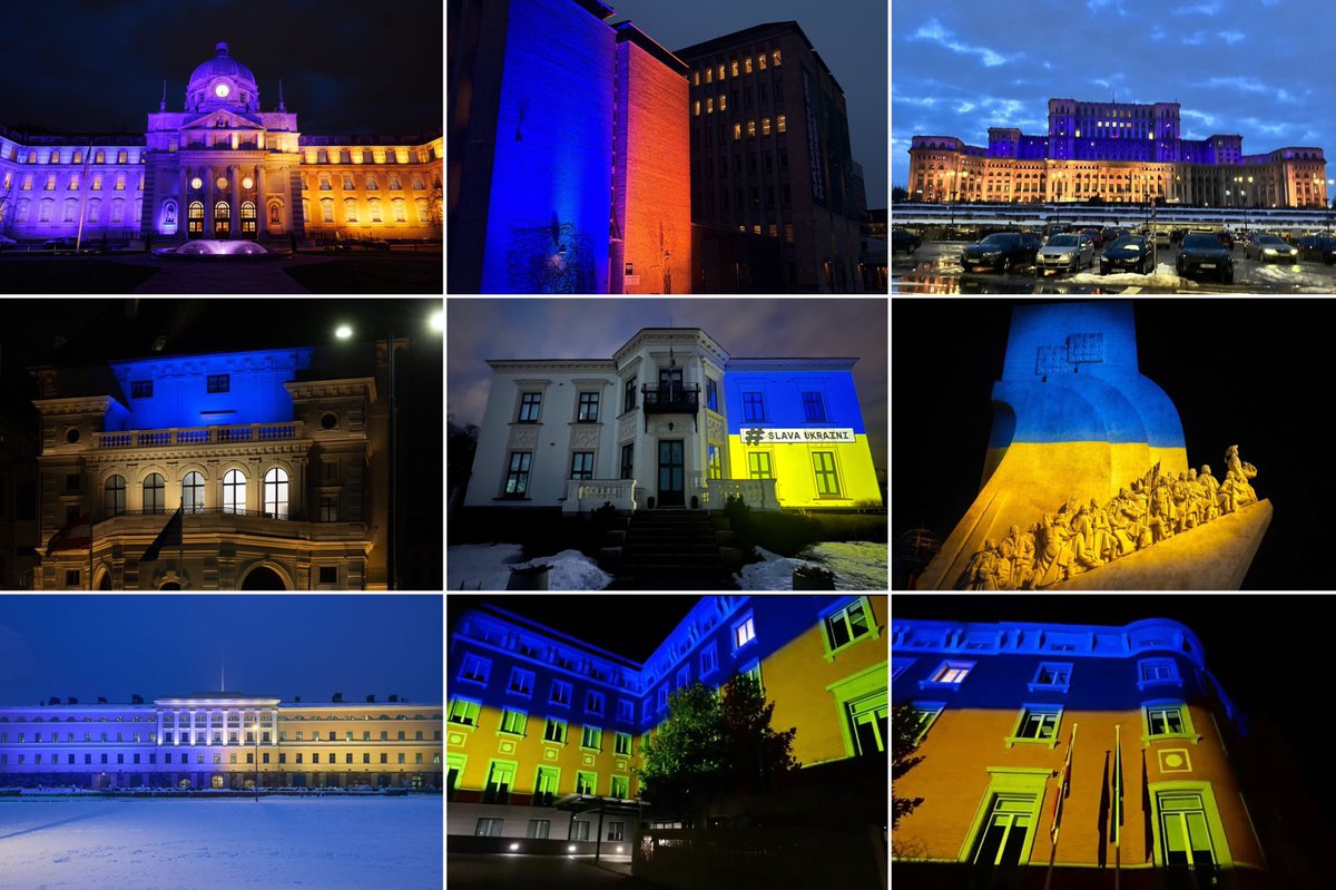 🇺🇦❤️ Zelensky: Austria, Belgium, Canada, Denmark, Finland, France, Germany, Greece, Ireland, Italy, Latvia, Lithuania, Montenegro, Norway, Poland, Portugal, Romania, Spain, United Kingdom, United States — thank you for your support. Light will prevail.