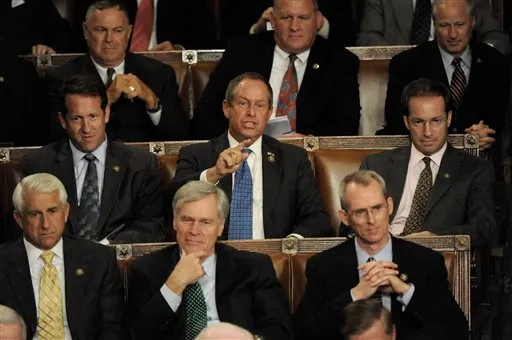 bulkeley_john's tweet image. I'm old enough to remember that the Democrat Party in Congress had a meltdown when a single Republican, Joe Wilson, shouted out "YOU LIE" to Obama during his State of the Union speech when he was talking about Obamacare (which, by the way, really was a lie). Today Democrats are
