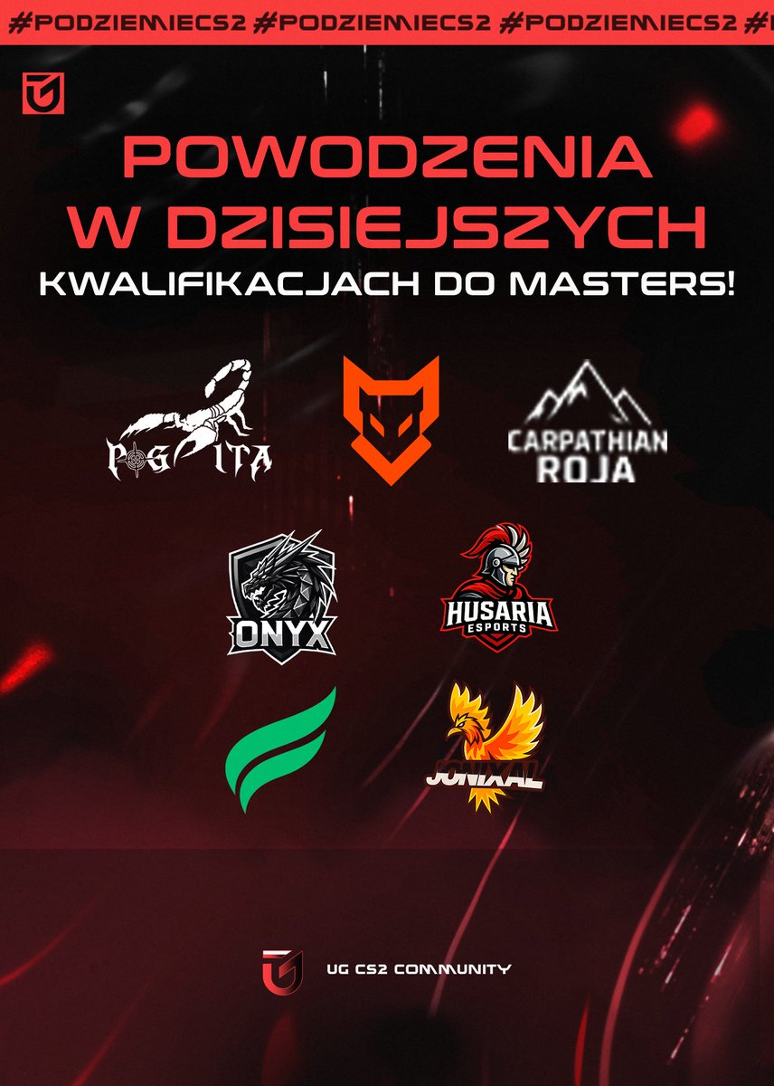 Powodzenia, i jak po najlepsze wyniki i awans do zamkniętych kwalifikacji ligi <a href="/ARRMYgg/">arrMY</a> 👊🏻

<a href="/pogolita/">Pogolita Team</a> 
<a href="/VoFoxenEsport/">VoFoxen</a> 
<a href="/CarpathianRoja/">Carpathian Roja</a> 
<a href="/ONYXEsports33/">ONYX</a> 
<a href="/HUSARIAEsports/">HUSARIA Esports</a> 
<a href="/klimX_cs2/">Klim E-SPORTS</a> 
<a href="/JonixalEsports/">Jonixal Esports</a>