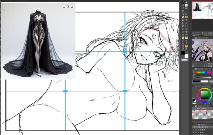 これ着せる、前々から描いてみたかった

レースを蜘蛛の巣模様にアレンジして
絶対似合う 