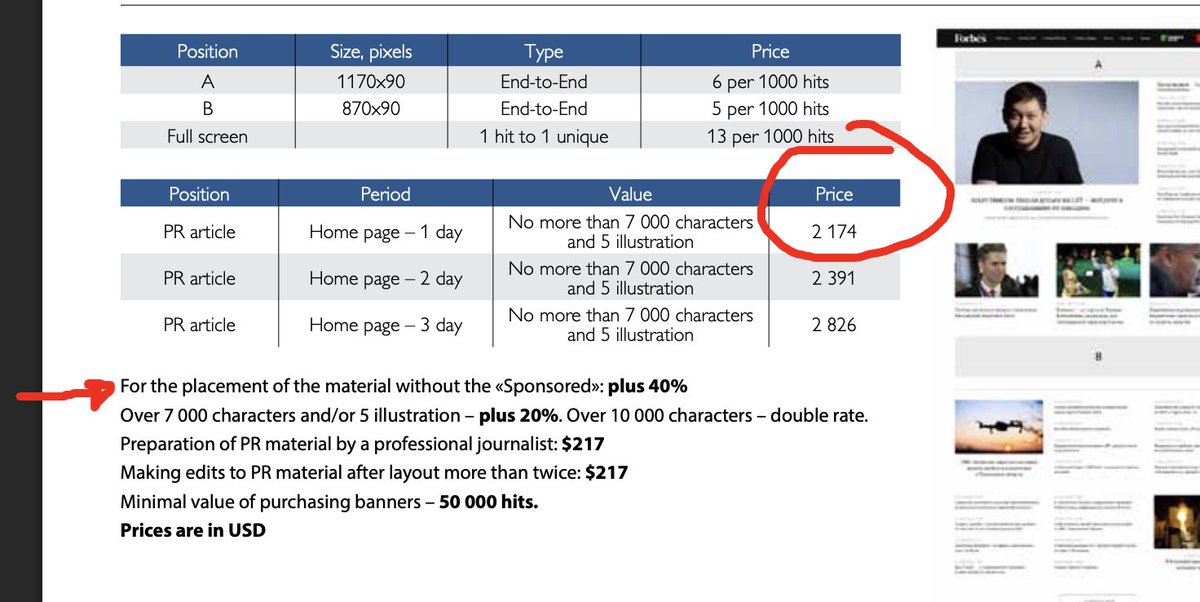 you can pay $2k for an article on Forbes

and +40% to remove the "sponsored" tag

always thought stuff like this wasn't legal