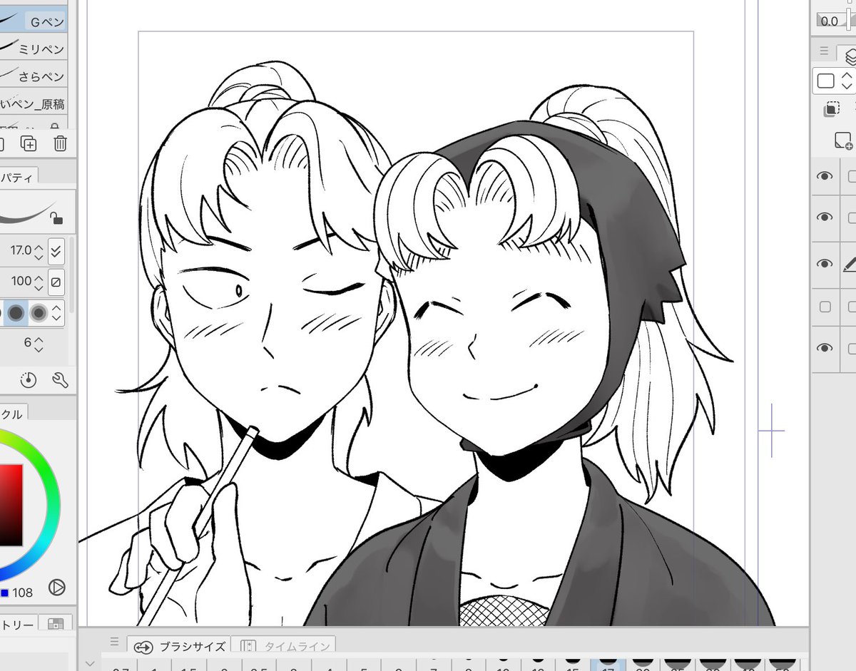 サクカ製作中✒️ 🥬くんはつい笑ったお顔にしちゃう