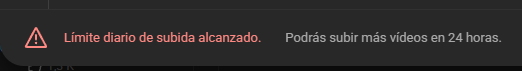 No sabía que YouTube tenía un límite de subir vídeos