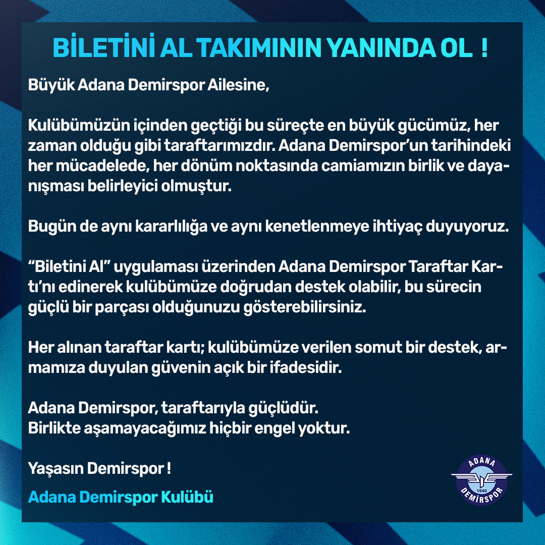 Adana Demirspor tweet media