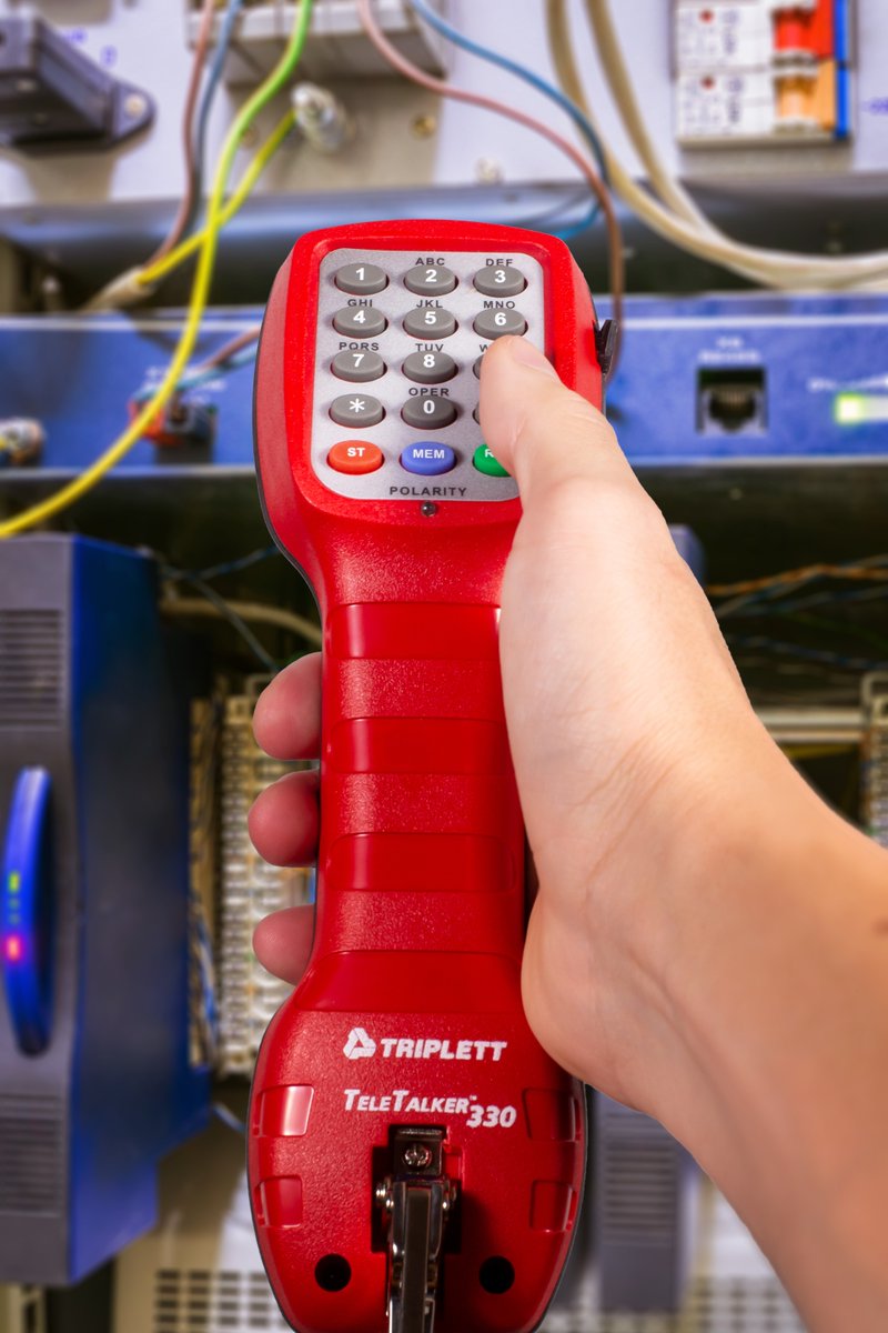 The Triplett TeleTalker™ 330 is a high-performance lineman's test set with weather resistance. It includes unique features like dedicated store/redial buttons, adjustable volume, and Pulse/Tone dialing. Learn more: bit.ly/45SJ9pl