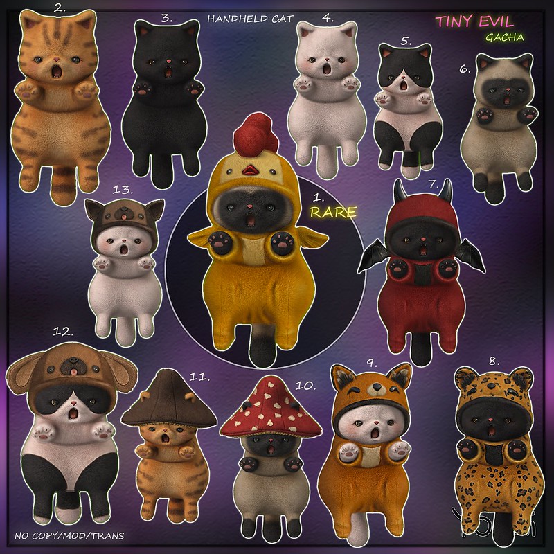 KawaiiFeedSL's tweet image. YOKAI Tiny Evil Gacha @ Kustom9〡Taxi: maps.secondlife.com/secondlife/kus… 
#SecondLife #YOKAI #Kustom9 #slevent #slcontent #KawaiiFeed