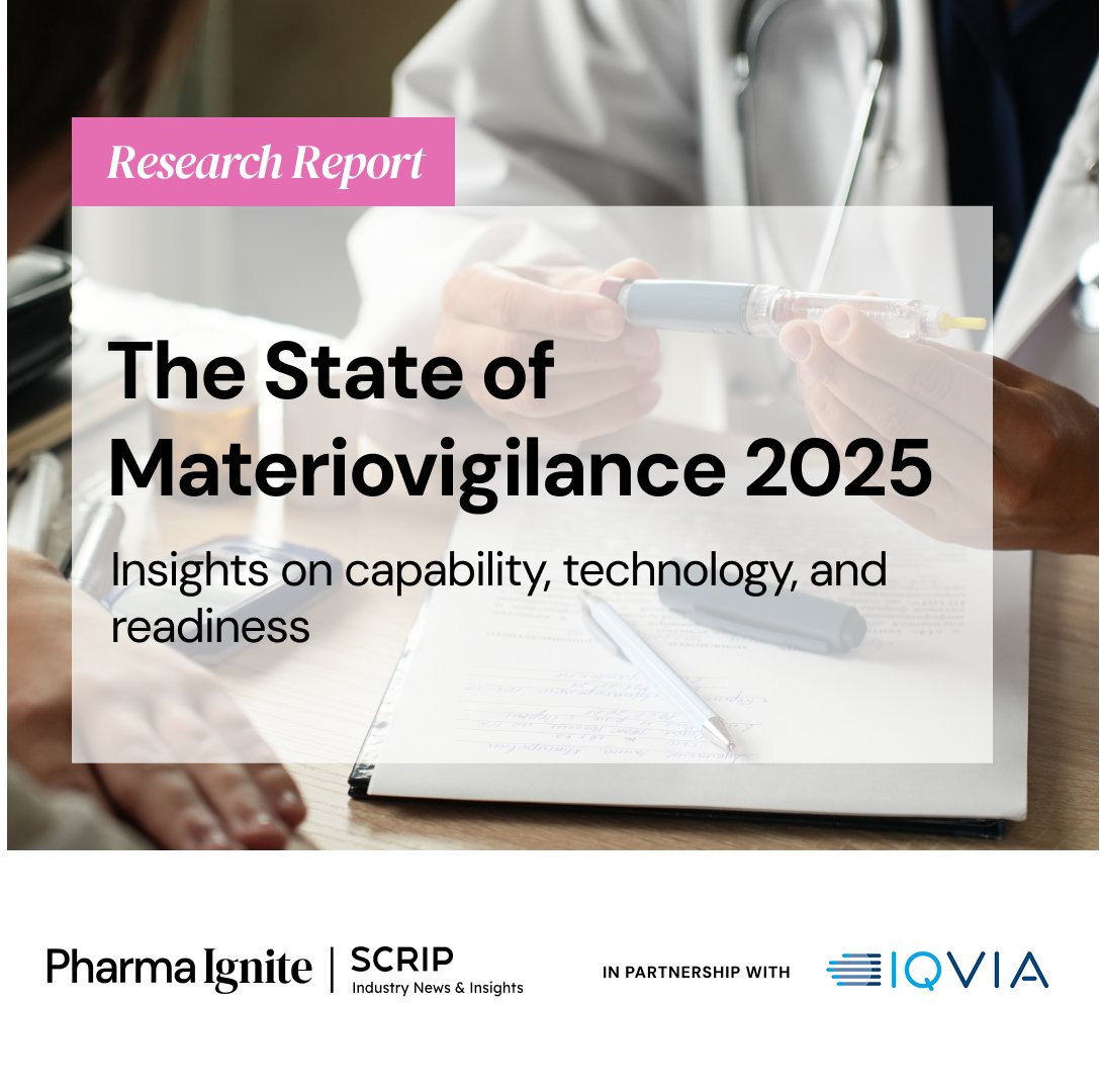 PharmaIgnite's tweet photo. Materiovigilance is undergoing a fundamental shift. 

New IQVIA research explores how regulatory complexity, technology change, and operational pressure are reshaping safety oversight. 

Read The State of Materiovigilance 2025: https://t.co/lpRsIgp9ZB https://t.co/RvevpApGld