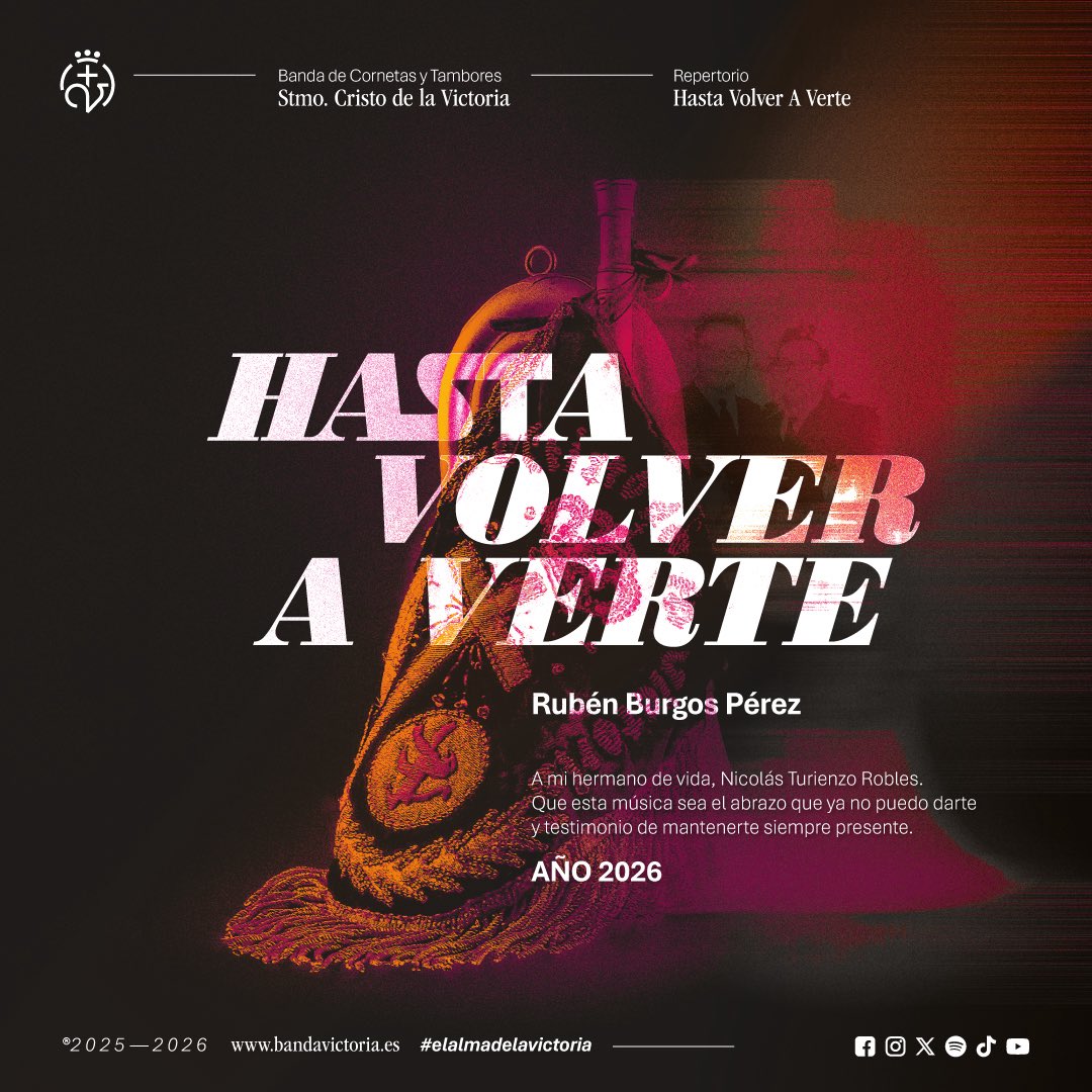 bctvictorialeon's tweet photo. 𝐑𝐄𝐏𝐄𝐑𝐓𝐎𝐑𝐈𝐎 | 𝐇𝐚𝐬𝐭𝐚 𝐯𝐨𝐥𝐯𝐞𝐫 𝐚 𝐯𝐞𝐫𝐭𝐞

Rubén Burgos Pérez. ESTRENO 2026 https://t.co/ExRknF9B1D