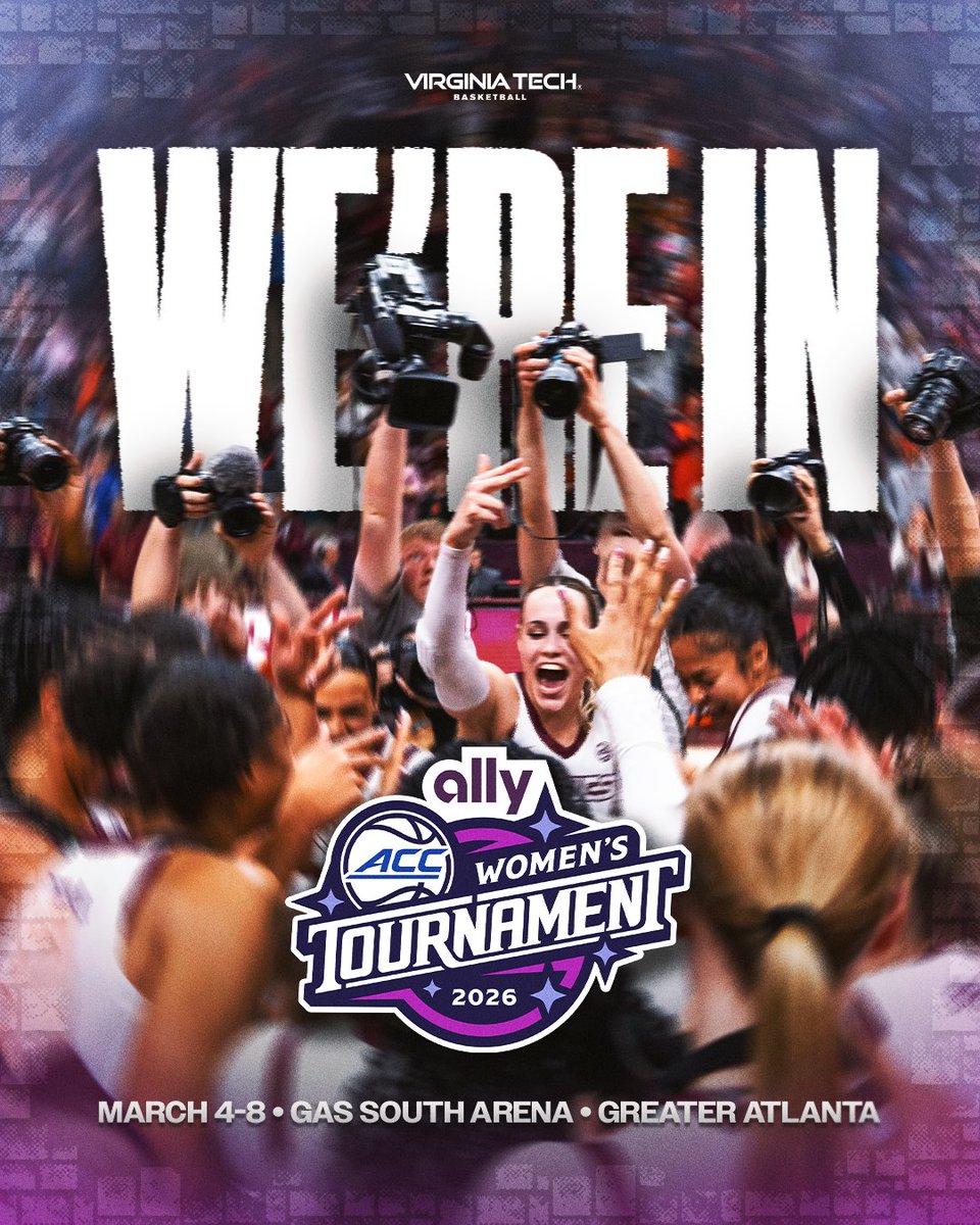 See you in the ATL! 🏙️

Secure your spot to see the #Hokies next week at the 2026 Ally ACC Women's Tournament

🎟️ » vthoki.es/v9u6N