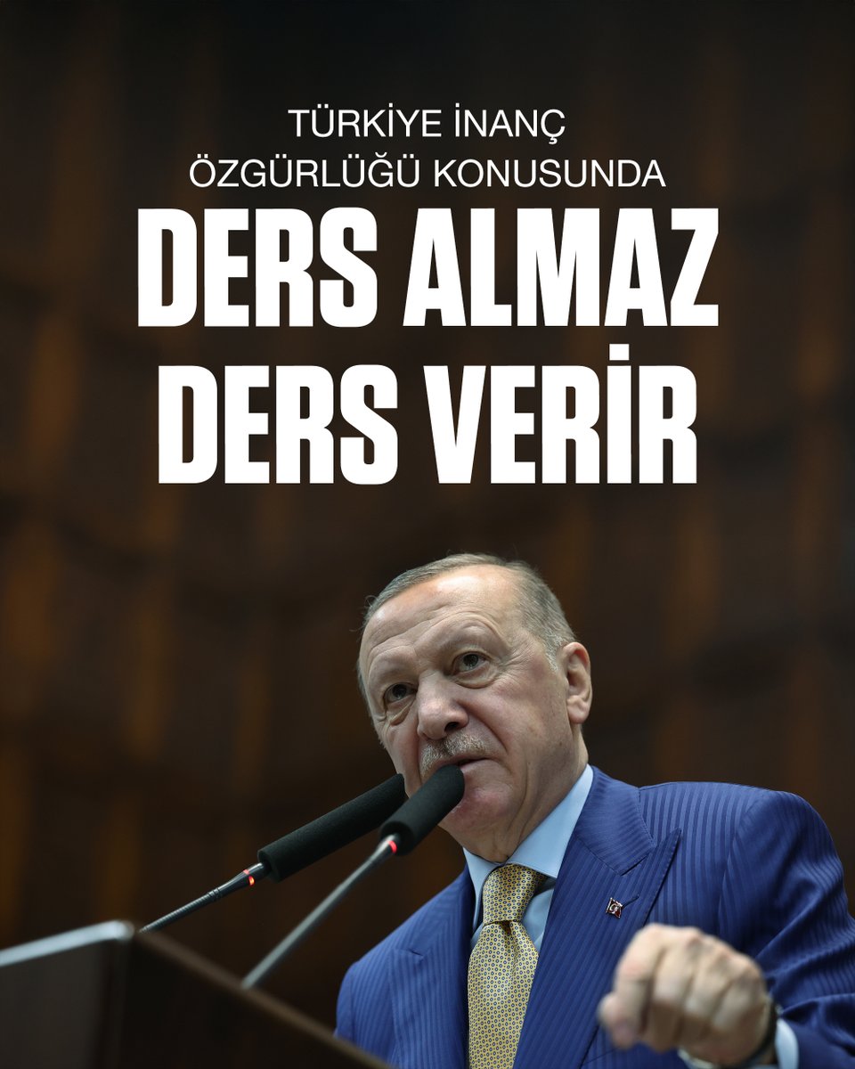 Kimse bize azınlık hakları dersi vermeye kalkmasın, inanç özgürlüğü dersi vermeye kalkmasın.

Biz bu değerleri dışarıdan alıp öğrenecek bir millet değiliz; biz bu değerleri dünyaya öğretmiş, dünyaya öğretecek bir milletiz.

İnanç özgürlüğü görmek isteyen Türkiye’den ders alsın.