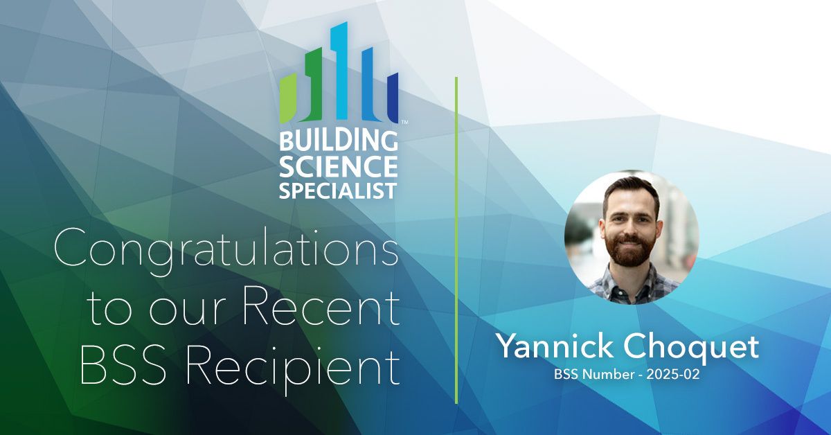 bssbcanada's tweet photo. Join us in congratulating Yannick Choquet on earning the BSSB designation! Yannick is a Building Science Specialist at EllisDon. His work advances envelope performance, reduces risk, &amp; leads embodied carbon research.

https://t.co/nx6sRGz2H4

#BSSB #BuildingScience #CareerGrowth https://t.co/xw3Sg9TbSa