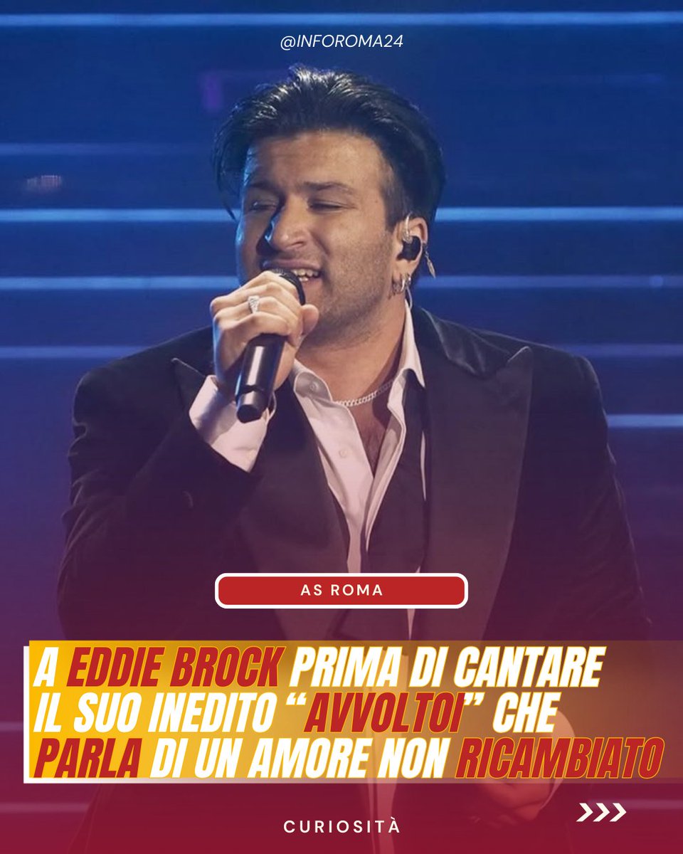 inforoma24's tweet photo. 🟡🔴 "Forza Roma" X #Sanremo2026: a quali cantanti è stato urlato, dalla platea, lo slogan?
🎤 Mara #Sattei prima di cantare "le cose che non sai di me".
🎙️ #EddieBrock prima di cantare la sua canzone "avvoltoi".
🐺 Leo #Gassman prima di cantare il suo inedito "naturale". https://t.co/Cvf1uouu60