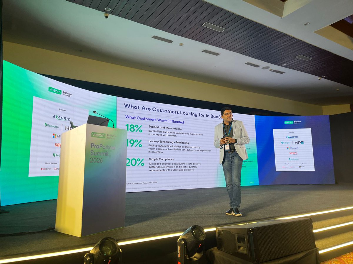 In Route to Market Session by Purvesh Dharamshi, defined how strategy becomes scalable growth. Cloud service providers will play a central role in delivering recurring revenue models and resilience led services in 2026. 

#Veeam #RouteToMarket #Cloud <a href="/Veeam/">Veeam® Software</a>