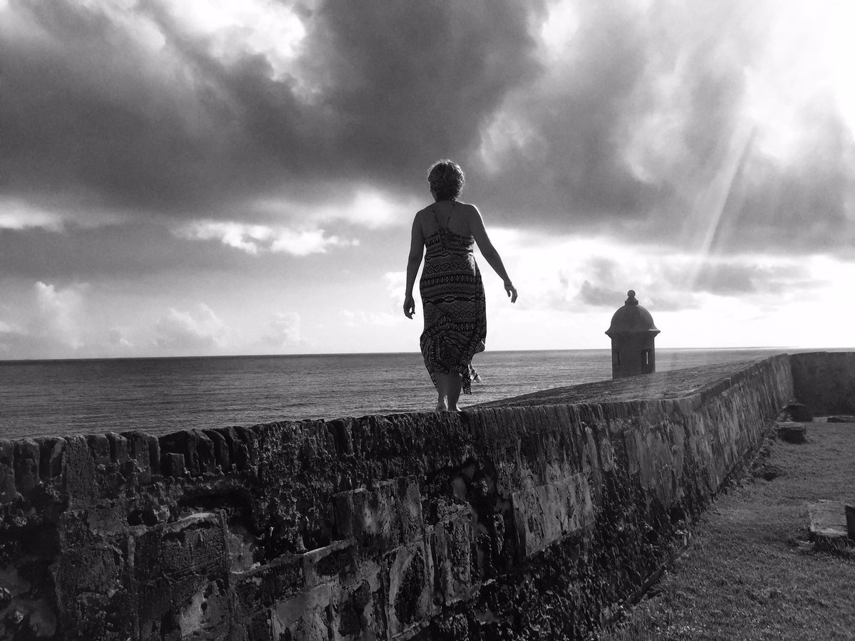 On the old walls of San Juan, Puerto Rico.