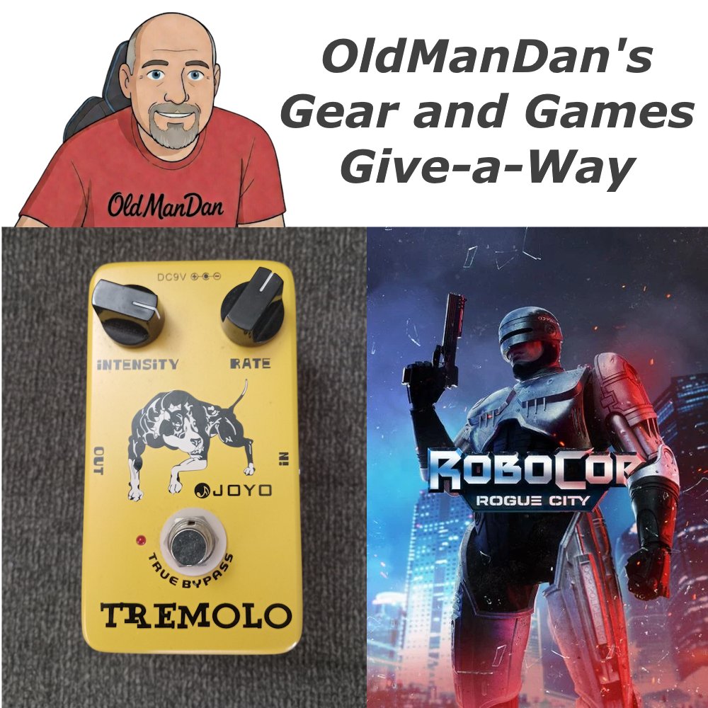 ThisOldGuy3's tweet photo. I will be away from X most of the day but will be back later this afternoon/early evening, catch you all then.
Remember this weekends give-a-ways are a Joyo Temolo pedal and RoboCop: Rogue City https://t.co/Dk1u3DqoMR