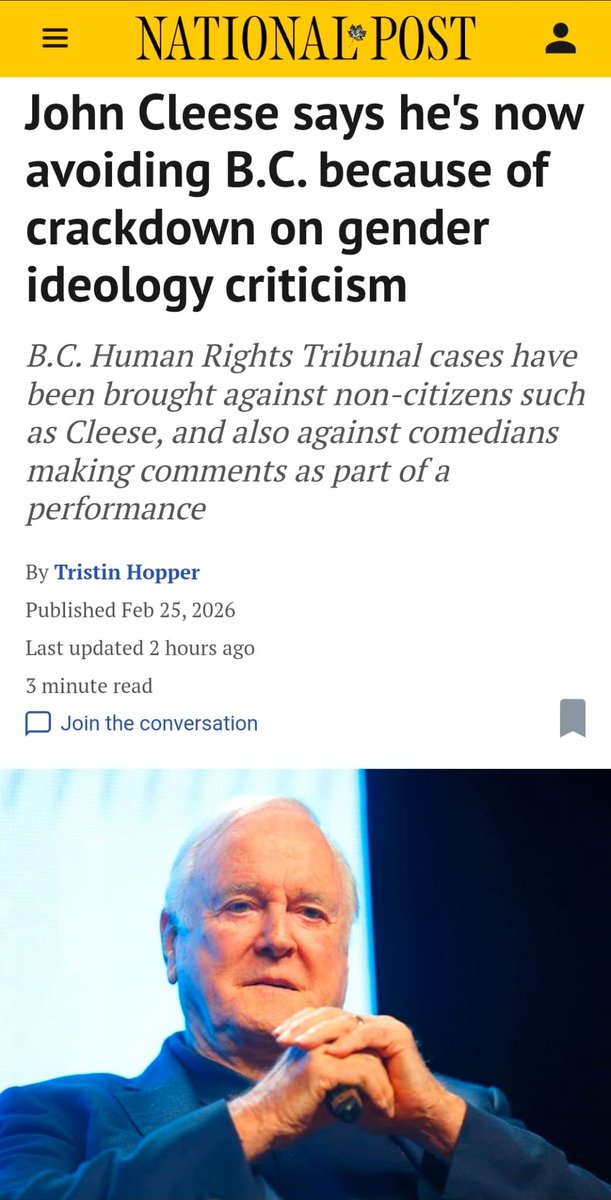 JohnRustad4BC's tweet image. British Columbia just became the place where even John Cleese says “no thanks.”

#SMH #cdnpoli #bcpoli